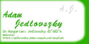 adam jedlovszky business card